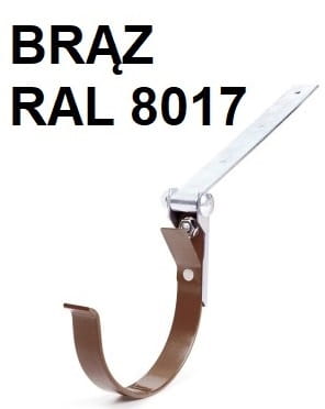 1.BRYZA PVC Hak rynnowy metalowy regulowany - BRĄZ.jpg